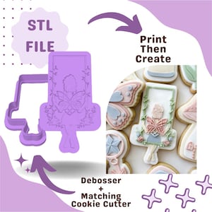 Fairy on swing debosser & cookie cutter STL File, Fairy Cookie Cutters, Baking Tools, 3D Printed Cookie Cutters, Birthday Cookie Cutters