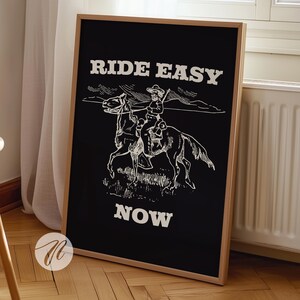 Cowboy quote print, Minimalist western wall art, Horseback riding poster, Vintage cowboy aesthetic, Wild west home decor, Digital Printables