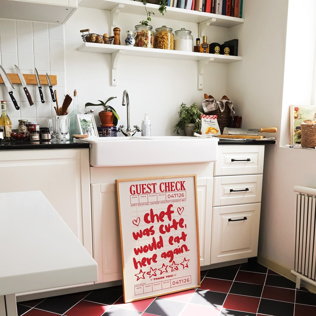 Aesthetic Kitchen Wall Art Decor Cute Cooking Art Kitchen - Etsy