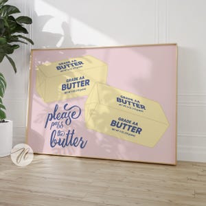 Retro Butter Sticks Kitchen Print: Funny Food Pop Art (Digital Download)