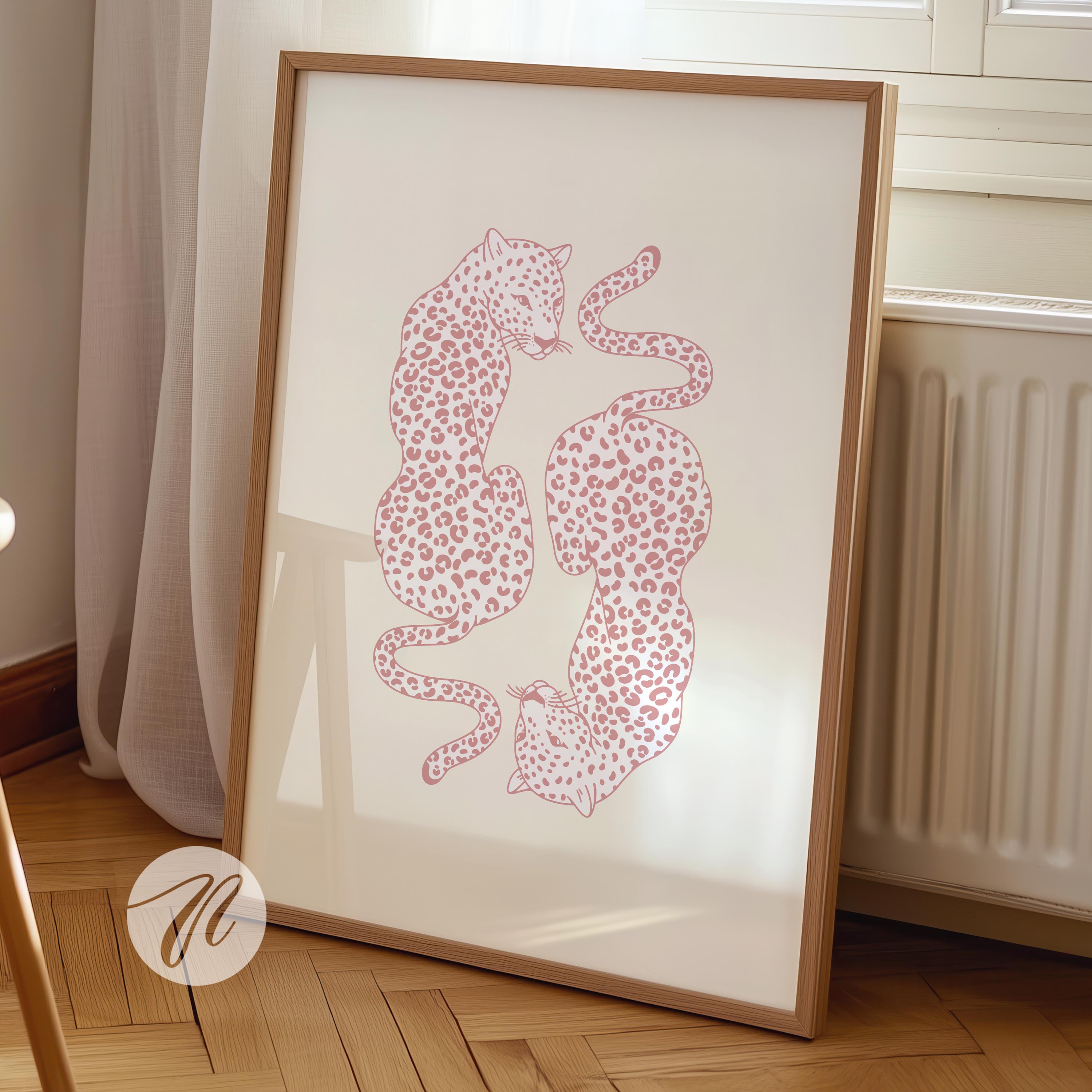Light Pink Cheetah Print, Trendy Pink Beige Wall Art, Cheetah Poster, Apartment Decor, Preppy Room Decor, College Dorm Decor, Printable Art