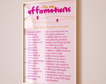 Affirmation Wall Art, Daily Reminders - (Digital Download)