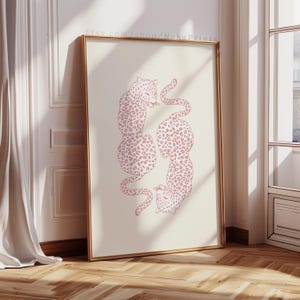 Light Pink Cheetah Print, Trendy Pink Beige Wall Art, Cheetah Poster, Apartment Decor, Preppy Room Decor, College Dorm Decor, Printable Art