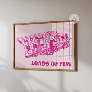 Jede Menge Spaß, Wäsche Zeichen, Rosa Waschküche Dekor, Retro Waschküche Poster, Süßes Zitat Kunst, Adrettes Ästhetisches Wohnungsdekor