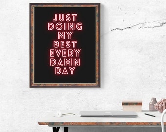 Work From Home Motivation Poster Office or Bedroom