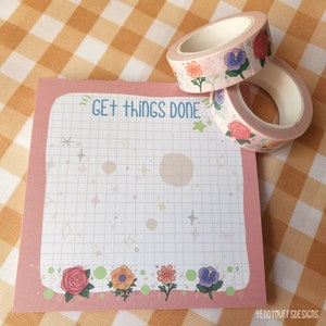 Get Things Done Flower Notepad | 5x5&quot; | To Do | 50 Sheets