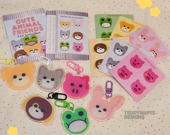Animal Friends Keychain | Cute Gift | Acrylic Charm | 2-2.5" | Mystery Pack | Blind Bag