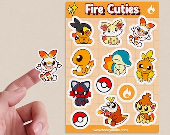 Fire Starters Sticker Sheets | Vinyl Stickers | Gift | Journaling | Stationery | PKMN