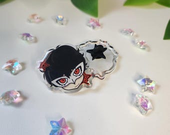 Pin acrílico del Joker / 3,8 cm / Persona 5 / Fantasma / Ren / P5 / Pin esmaltado