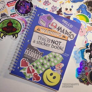 Sticker Bomb Sticker Book | Reusable | A5 | Notebook | Sticker Collection | Sticker Album
