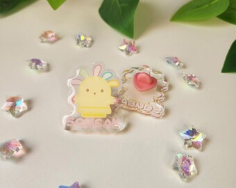 Pin acrílico de Squeakoid de 3,8 cm para Nintendo, Animal Crossing, Gyroid, regalo, pin esmaltado