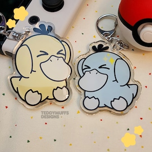 Psychic Duck Keychain | Acrylic Charm | 2.5" | Shiny | PKMN