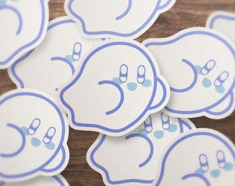 Ghost Kirby Sticker | Vinyl Sticker | Poyo | Video Game