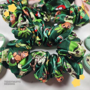Grass Starters Scrunchie | Handmade | Hair Accessory | Bulba | PKMN