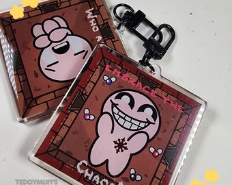 Llavero de Isaac / ¡Abraza el Caos! / Dije acrílico / Vinculando a Isaac / 7,6 cm / Regalo