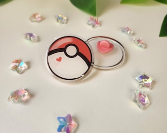 Pokeball Acryl Pin | 1.5" | PKMN | Süß | Catch Em | Geschenk | Emaille Pin