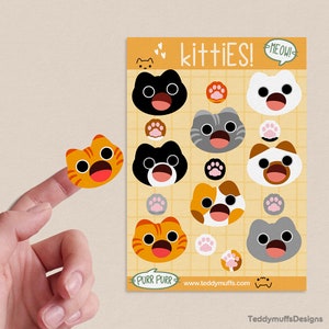 Cat Sticker Sheets | Vinyl Stickers | Gift | Journaling | Stationery