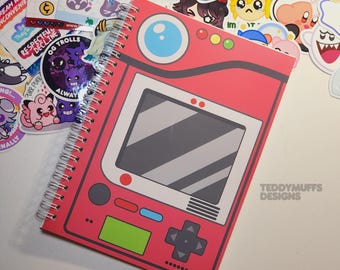 Poke dex Sticker Book | Reusable | A5 | Notebook | Sticker Collection | Sticker Album