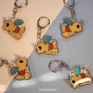 Dragon Keychain | Acrylic Charm | 2&quot; | PKMN