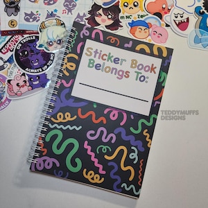 Scribbles Sticker Book | Reusable | A5 | Notebook | Sticker Collection | Sticker Album