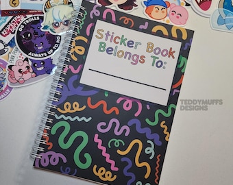 Scribbles Sticker Book | Reusable | A5 | Notebook | Sticker Collection | Sticker Album