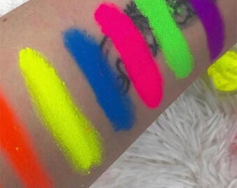 Set 12pc Neon  Pigment Powder Fluorescent Nail 1g Manicure Nails Art Decoration