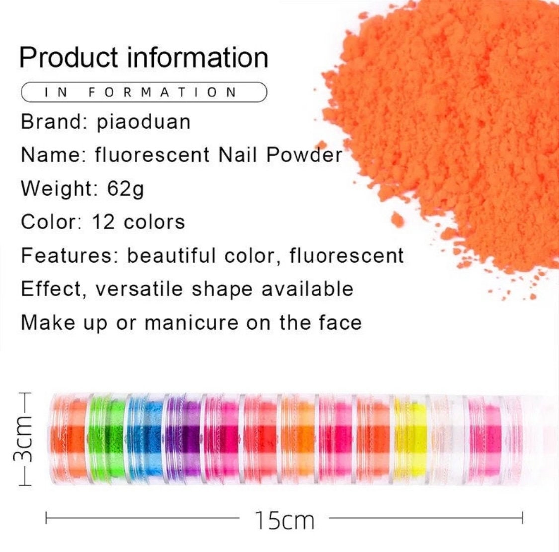 Nail Pigment Powder Set, 16 Colors Gradient Nail Glitter Powder, Neon  Fluorescent Pigment Kit, Pink Rubbing Dust, Solid Pigment for Ombre Nail  Design