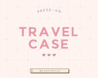 Clear Press-On Nails Storage Box: Travel Display Case