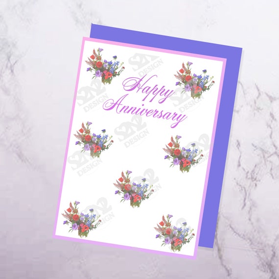 Printable Happy Anniversary Card. Downloadable Happy | Etsy
