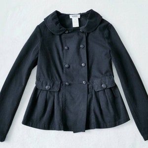 SONIA RYKIEL PARIS enfants little big girls parisian boutique chic cotton pocket peplum jacket 10-12 years L
