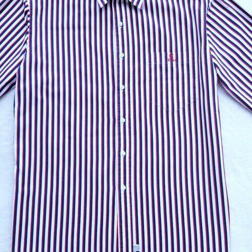 RALPH LAUREN POLO rl mens vintage 1990s 90s red white blue usa shops classic button-down shirt l