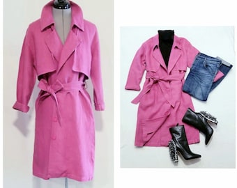 ILANA KOHN perfect dress up-down linen trench garmentory pocket jacket S