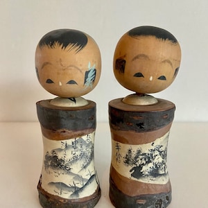 Kokeshi Doll on Cherry Bark