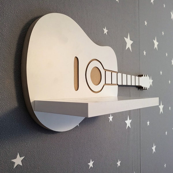 Gitarrenregal, Musikinstrument im Kinderzimmer, für einen Musikfan, Gitarrenmusik, Gitarre spielen