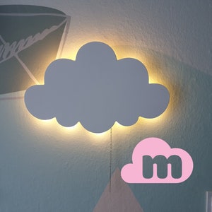 Nachtlampe für Kinderwolke. Kinderzimmer, Schlafzimmer, hängend, mit 3xAA-Batterien im Lieferumfang enthalten, LED-warmes Licht