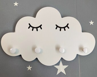 Hanger for childroom, Cloud shape for kid room, playground, bedroom, nursery, MDF