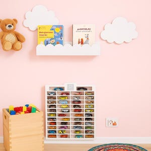 Hanging shelf for books and decorations - a cloud for a child's room, hand-made of 18 mm MDF | Stable, wall-mounted, hanging image 5