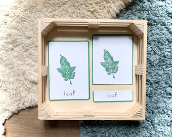 Parts of a Leaf Montessori Three Part Cards, Nomenclature Cards, and Blank Books