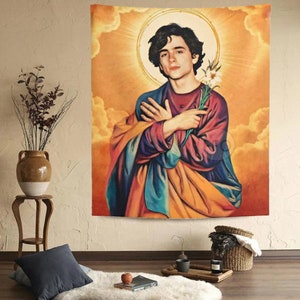 Funny Meme Tapestry | Hippie, Wall Hanging, Gimic, Joke, Gift, Room Decor, Jesus, God, Our Savior, Cute, Timothee Chalamet, Accessories, Gag