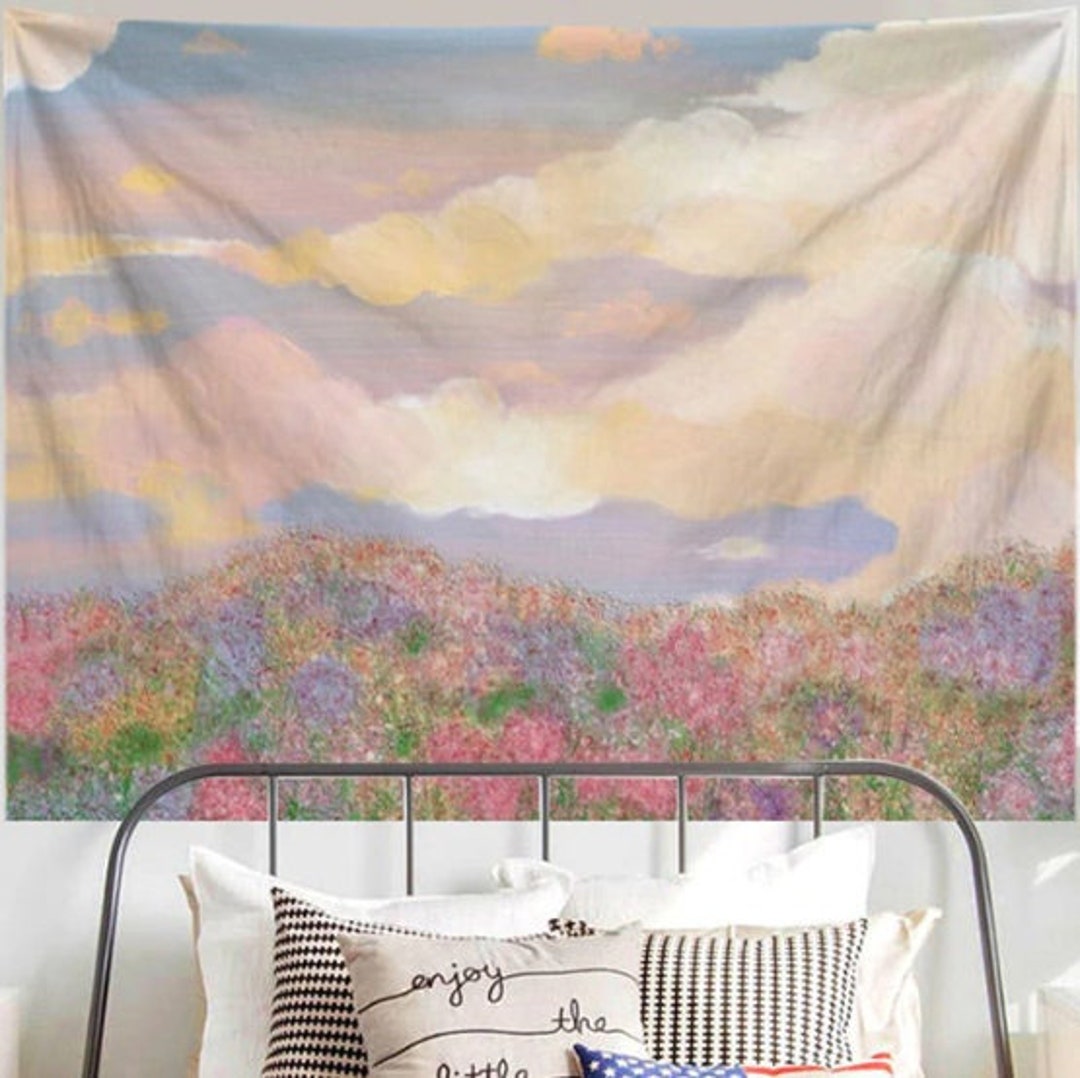 boheme deco boheme deco tenture murale Kawaii – tapisserie murale suspendue  pour filles japonaises, décoration de fond de chambre à coucher