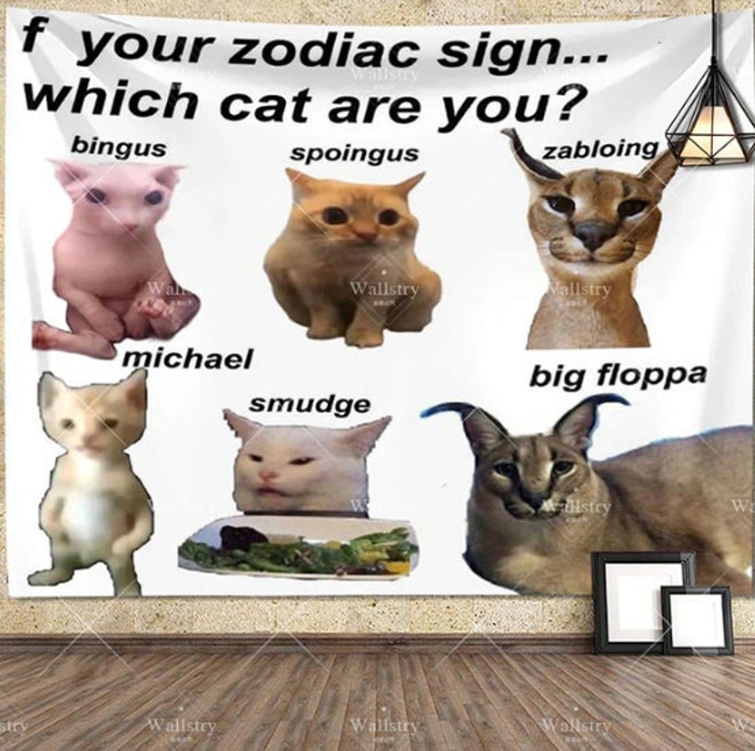 Zabloing Cat Meme - Zabloing Floppa Cat - Pillow