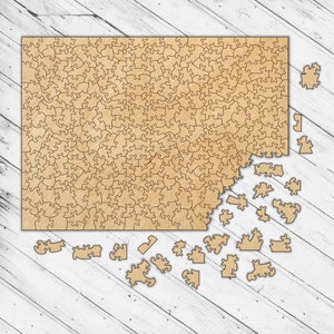 Wooden Victorian Irreguler Large Blank Puzzle Jigsaw Laser Cut Dxf Glowforge Svg Pattern Template Digital Vector File