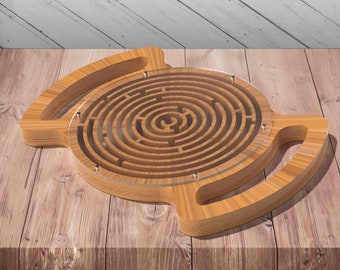 Wooden Maze Game Glowforge Svg Laser Cut Dxf xTool D1 CNC Cutting Router Scroll Saw Download Digital Vector Ai Pdf Eps Files