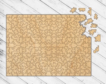 Viktorianischer Irreguler aus Holz Symmetrisch Blank Puzzle Jigsaw Laser Cut Dxf Glowforge svg Muster Vorlage Digitale Vektordatei