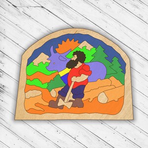Brinquedo Educacional De Floresta De Madeira Quebra-cabeça Corte A Laser Dxf Glowforge Svg CNC Roteador De Corte Serra De Rolagem Vetor Digital Arquivos Pdf Eps Download Instantâneo