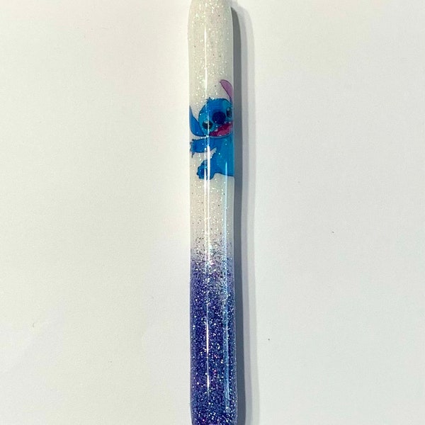 Stitch glitter and epoxy inkjoy gel pen