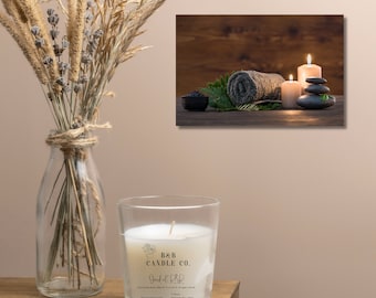 Vela de cera de soja Good Ol' R&R Candle Spa Day con aroma relajante para aliviar el estrés y aromaterapia