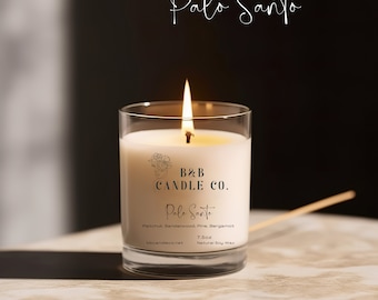 Palo Santo 7.5oz l Aromaterapia l Vela Calmante