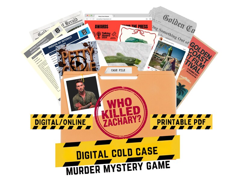 Online Cold Case Murder Mystery Game, Digital Game and Printable PDF ...