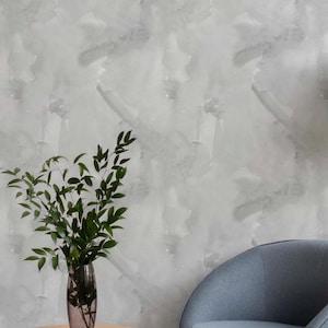 Abstract Wallpaper Peel and Stick | Cute Gray Wallpaper for Living Room | Modern Light Texture Traditional Non-Woven Wallpaper | TX04